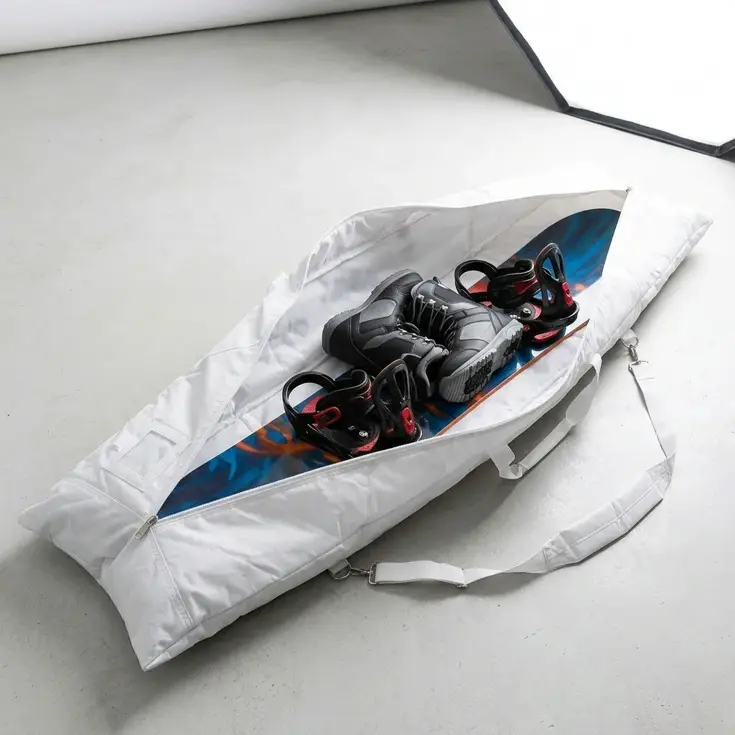 Waterafstotende snowboardtas 180x40x16 cm - Wit