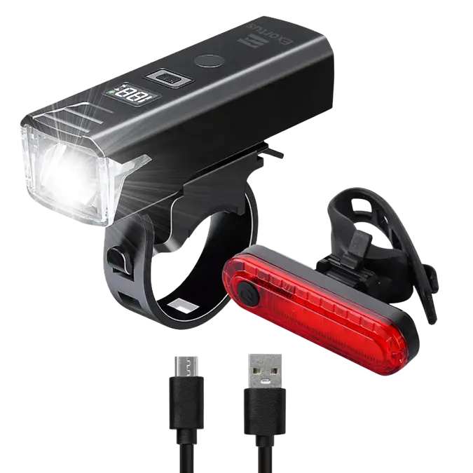 Exortus Oplaadbare LED Fietsverlichting set