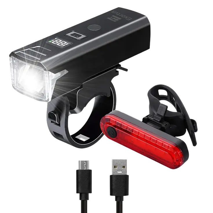 Exortus Oplaadbare LED Fietsverlichting set
