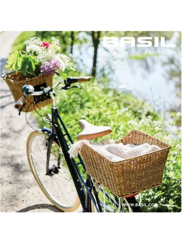 Basil Fietsmand Cento Rattan Look