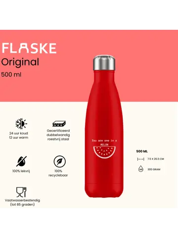 FLASKE 500 ml RVS Drinkfles