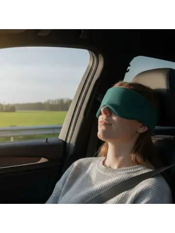 Slaapmasker Katoen - Oceaanblauw - PurelyGoods