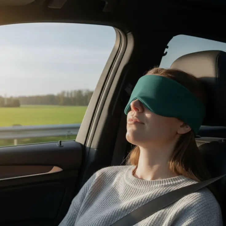 Katoenen Slaapmasker - Verduisterend - Oceaanblauw