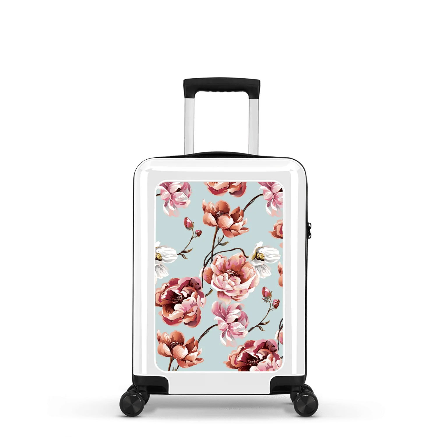 Stickercase  Flower Romance  Handbagage Koffer  54cm  Wit