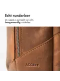 Accezz Leren Laptop rugtas