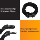 R2B Fietsslot met cijferslot - 110 cm