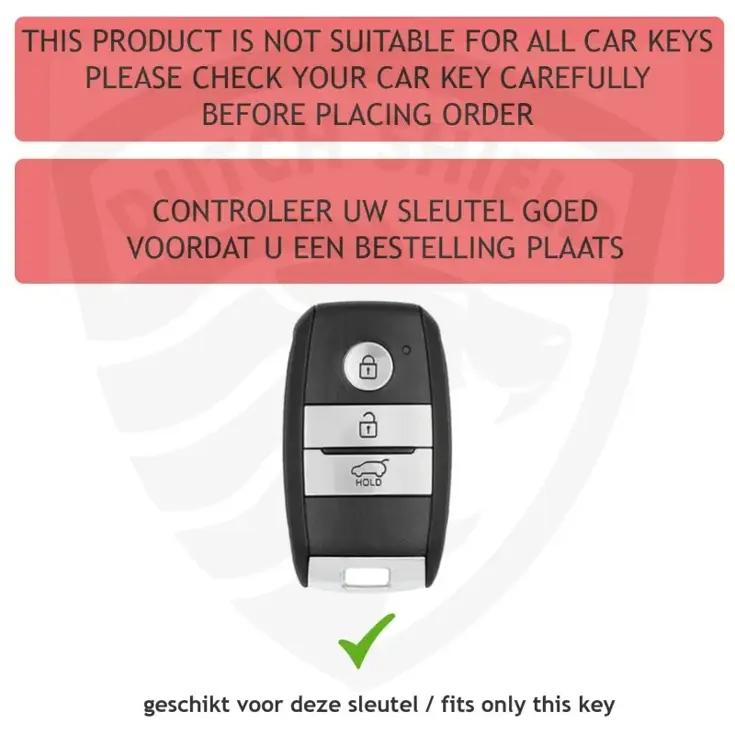 Metalen Sleutelhoesje voor Kia grijs A3A