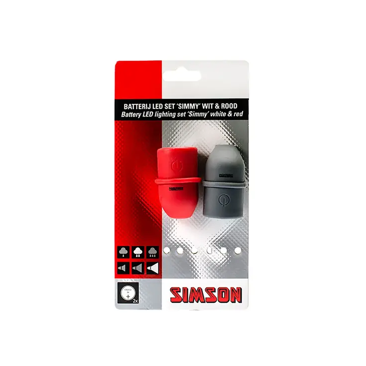 Batterij LED set Simmy met silicone behuizing