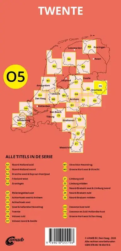 ANWB Fiets en wandelknooppuntenkaart O5 Twente