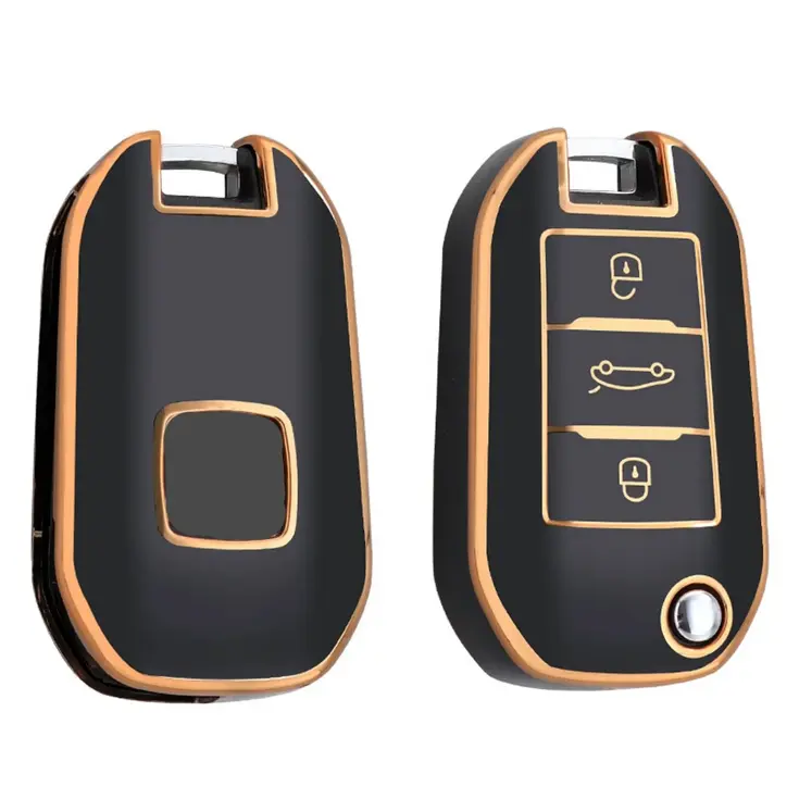 TPU Sleutelhoesje voor Citroën goud A3