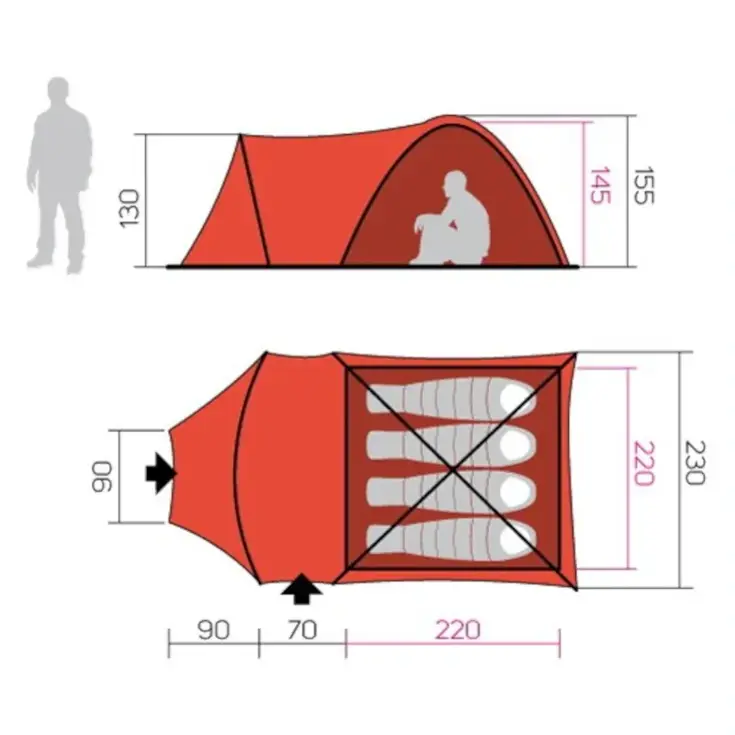Atol 4 familie tent