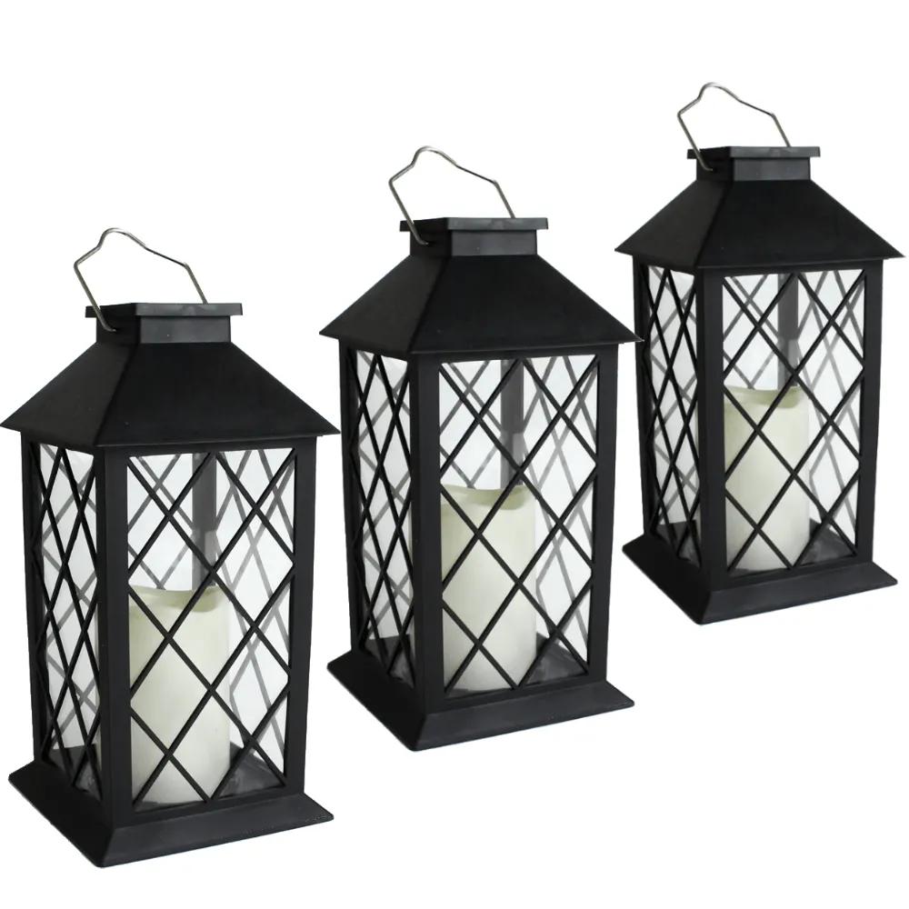 Rextech  solarlamp Candle  Set van 3  Zwart