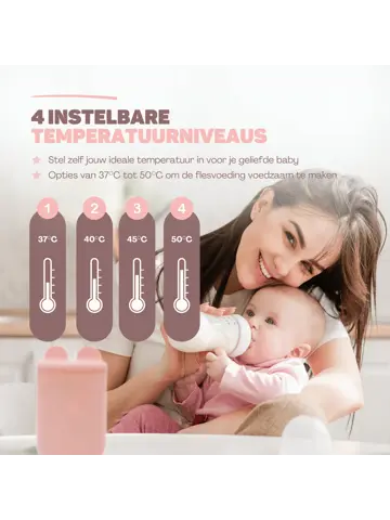 Flessenwarmer Roze Onderweg - PRO - 8800 mAh