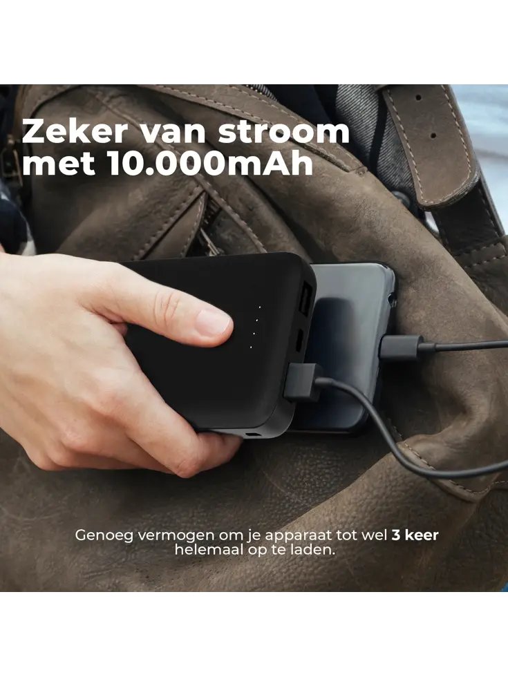 BS10010B Zwart Powerbank - 10.000 mAh
