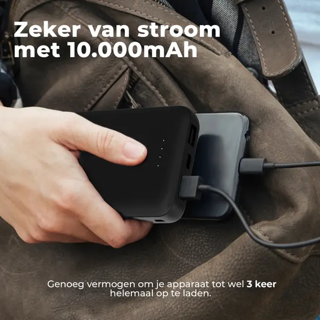BS10010B Zwart Powerbank - 10.000 mAh