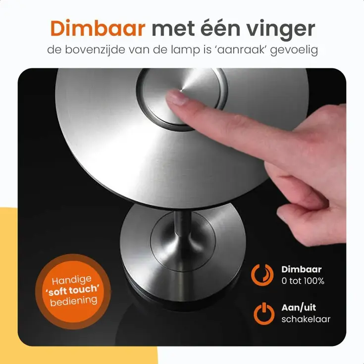 Horizon Tafellamp Oplaadbaar - 27cm - LED