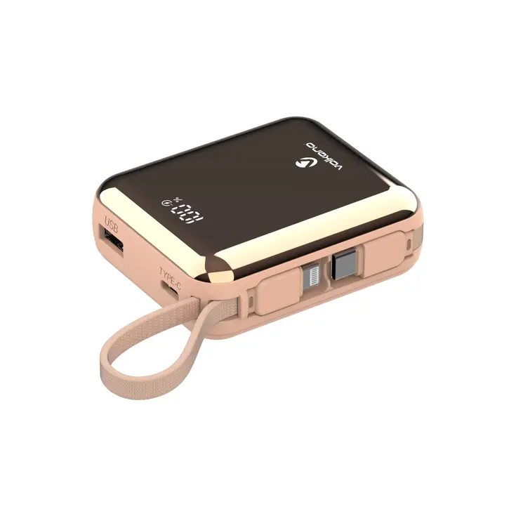 Powerbank 10.000 mAh met ingebouwde kabels