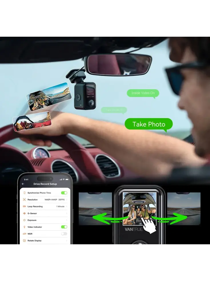 Vantrue E360 Cloud 5K 2CH Wifi GPS 360 dashcam