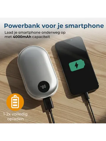 PBH4003S Powerbank met handverwarm functie