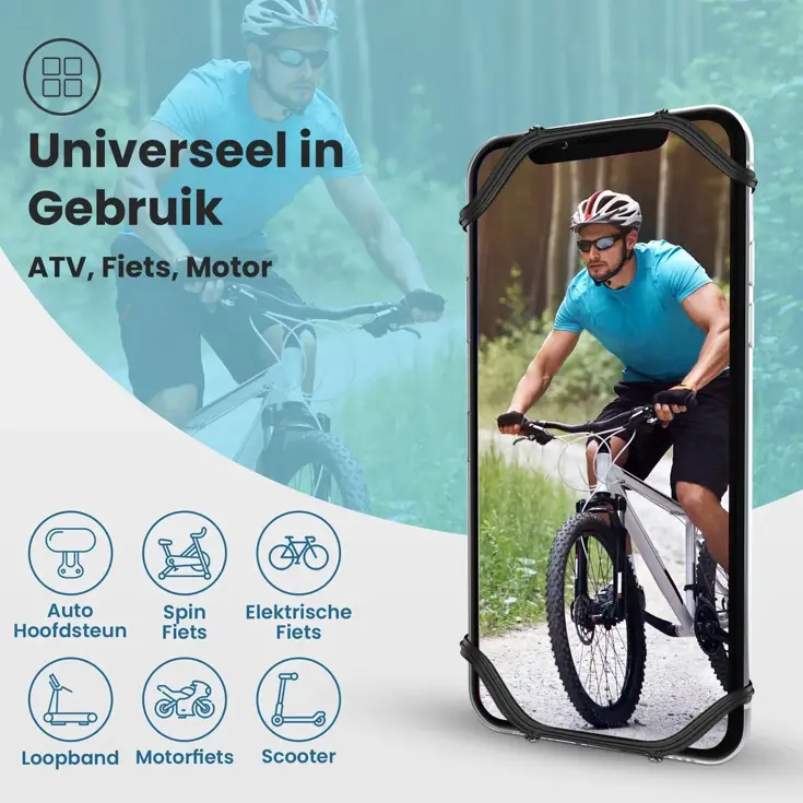Telefoonhouder Fiets – Universeel & 360° Draaibaar