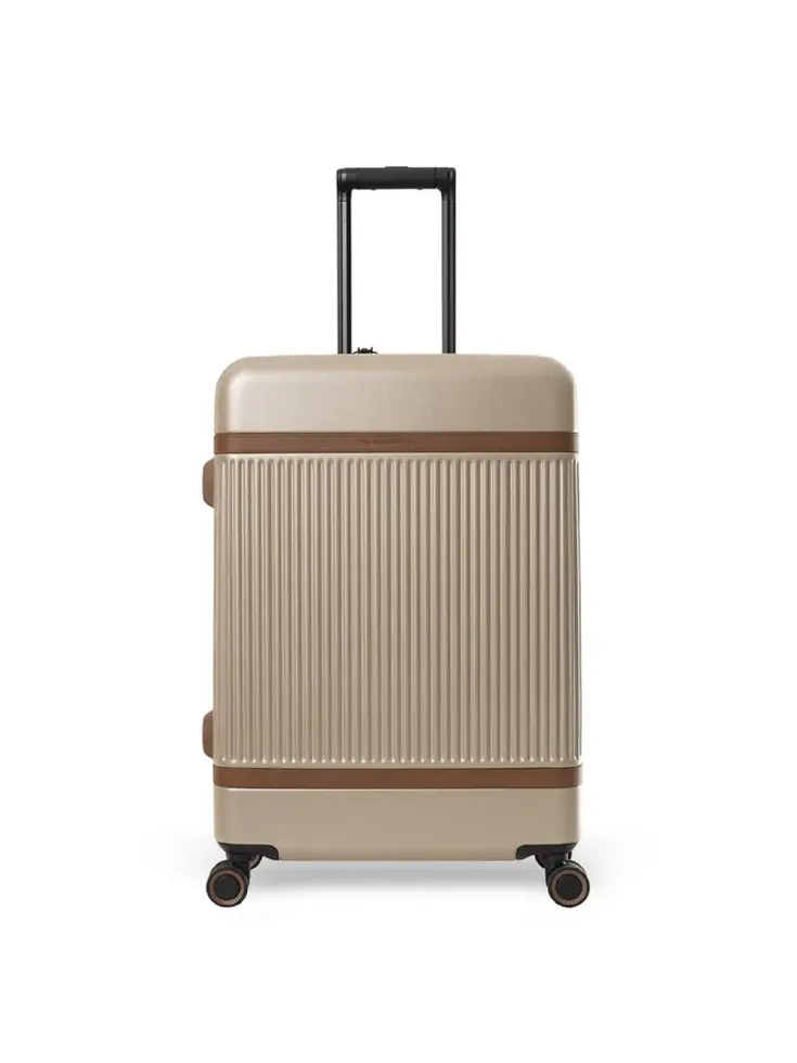 Zuna - Middelmaat koffer - Leren handvatten - 65cm