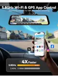 G850 Pro 4K Wifi GPS 64gb Mirror dashcam
