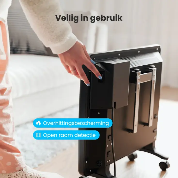 Convectorkachel – 1000 Watt – Zwart