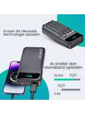 Powerbank - 30.000mAh - 4 Geïntegreerde Kabels