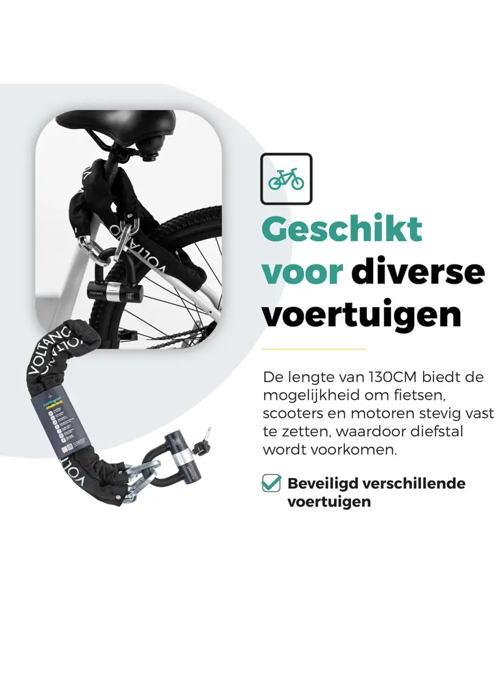 Voltano ART4 Kettingslot Motor Met U Lock