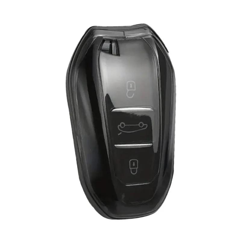 Dutch Shield  Sleutelhoesje  Peugeot  Clear B3  Transparent-Black