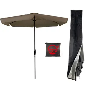 CUHOC Parasol Taupe 3m + Redlabel Parasolhoes