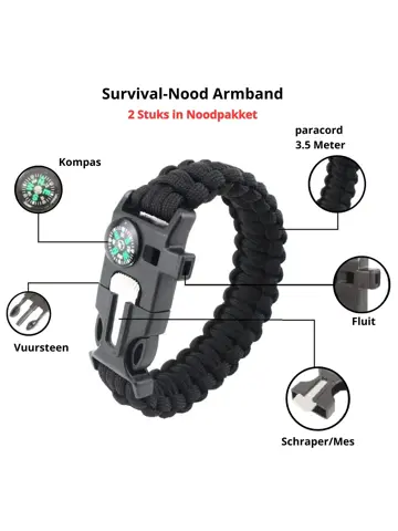 Noodpakket L met Powerbank-Noodradio-Waterfilter