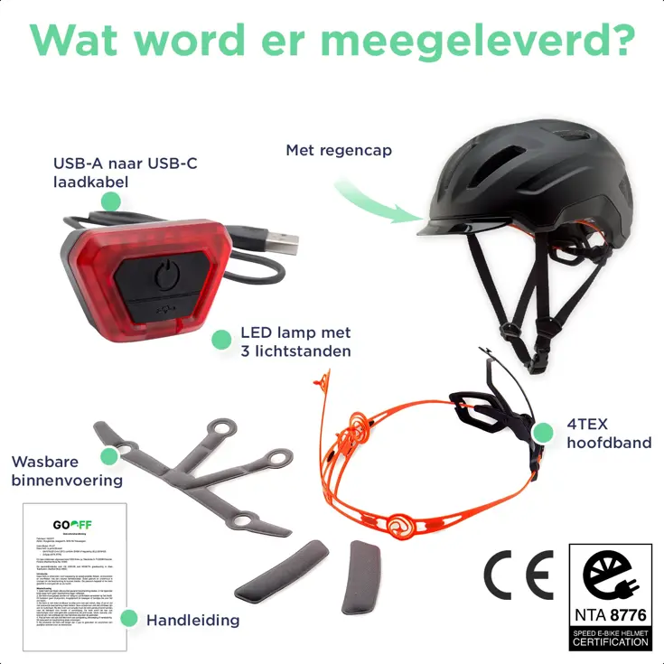 RIDER SMART fietshelm met zonneklep