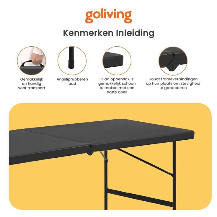 Inklapbare Tafel - Weerbestendig - 122x60x74cm