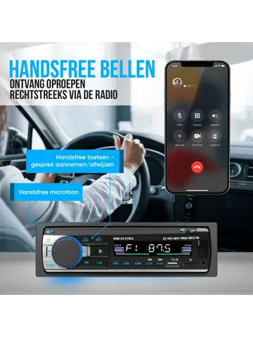 Autoradio met Bluetooth - 1DIN