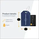 Bagagelabel – 4 stuks – Leer – Blauw