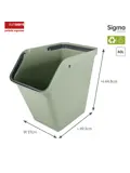 Sigma home - Prullenbak met deksel - 40L