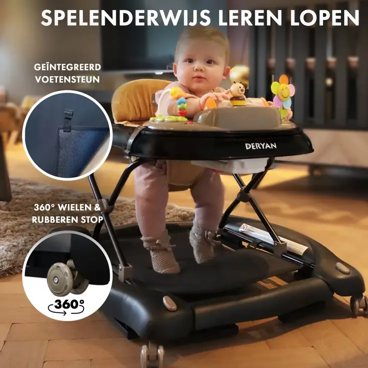 Luxe 4-in-1 Loopstoel - Inklapbaar - Met speelset