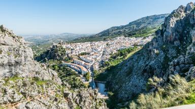The Spanish village of zuheros in the mountains of Andalusia