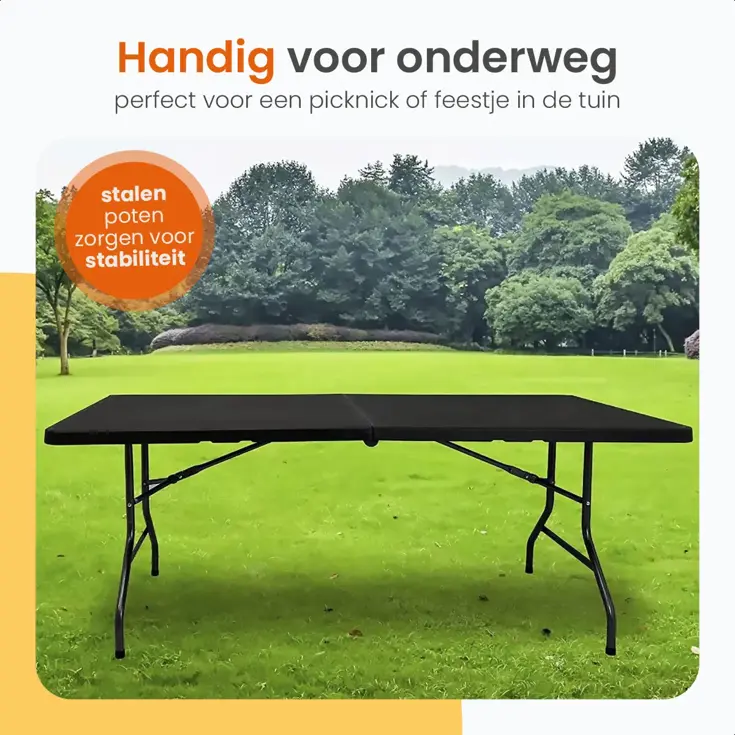 Inklapbare Tafel - Weerbestendig - 180x70x74cm