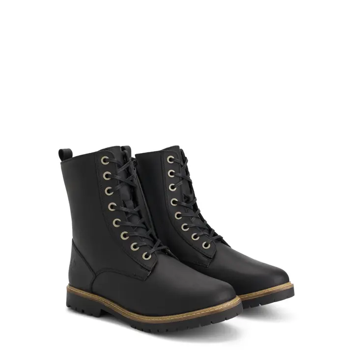 Torpsund Dames - Veterboots met rits - Wol gevoerd