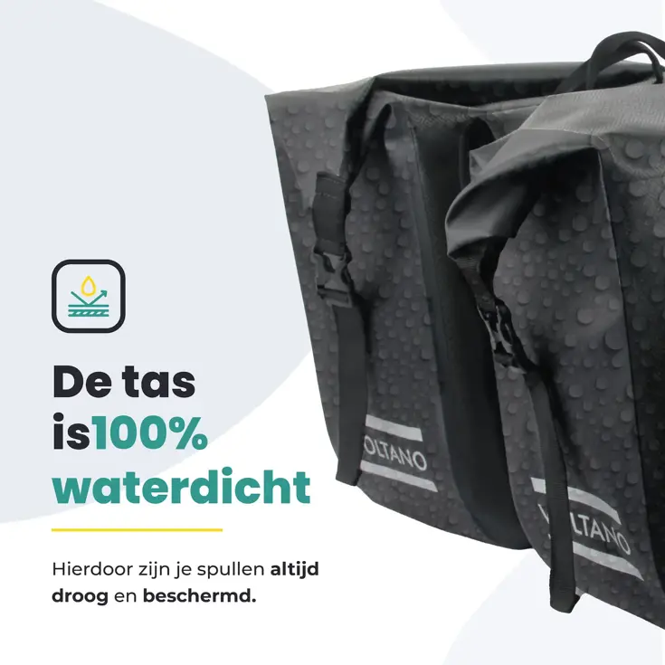 Voltano Dubbele Rolltop Fietstas 48 L