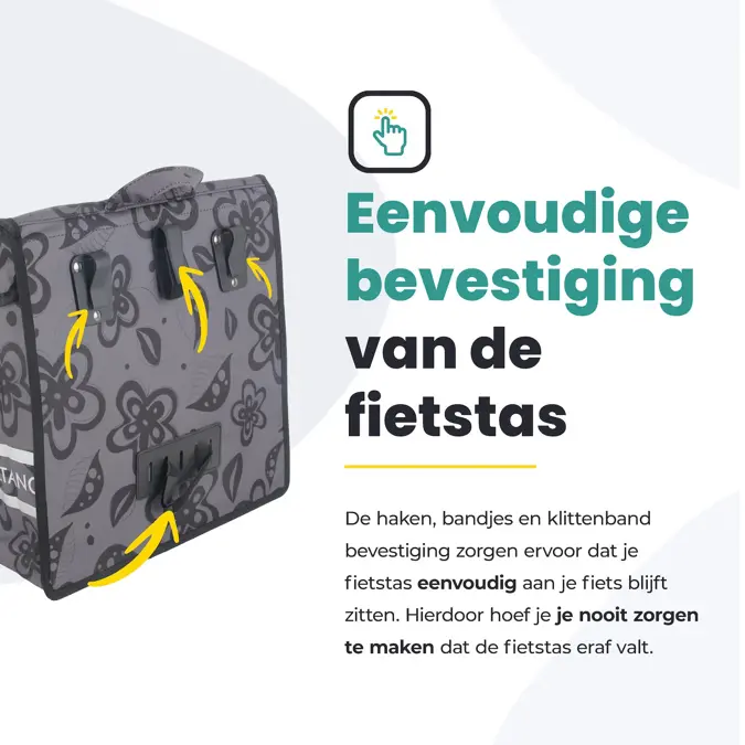 Voltano voorgevormde fietstas Floral Fusion
