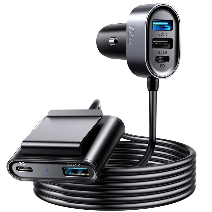 Autolader USB-A / USB-C - Zwart