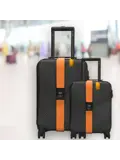 Kofferset 4-delig kofferriem + bagagelabels Oranje