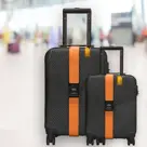 Kofferset 4-delig kofferriem + bagagelabels Oranje