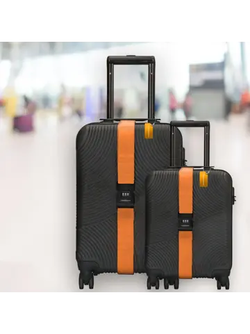 Kofferriem met cijferslot 180 cm – Oranje