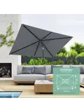 Parasol – 270x180cm – Donkergrijs