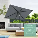 LifeGoods Parasol - 270x180cm