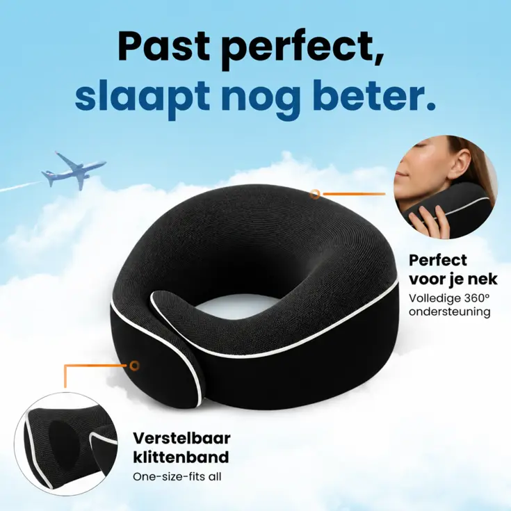 Reissets 2-Pack - Nekkussen Vliegtuig Memory Foam